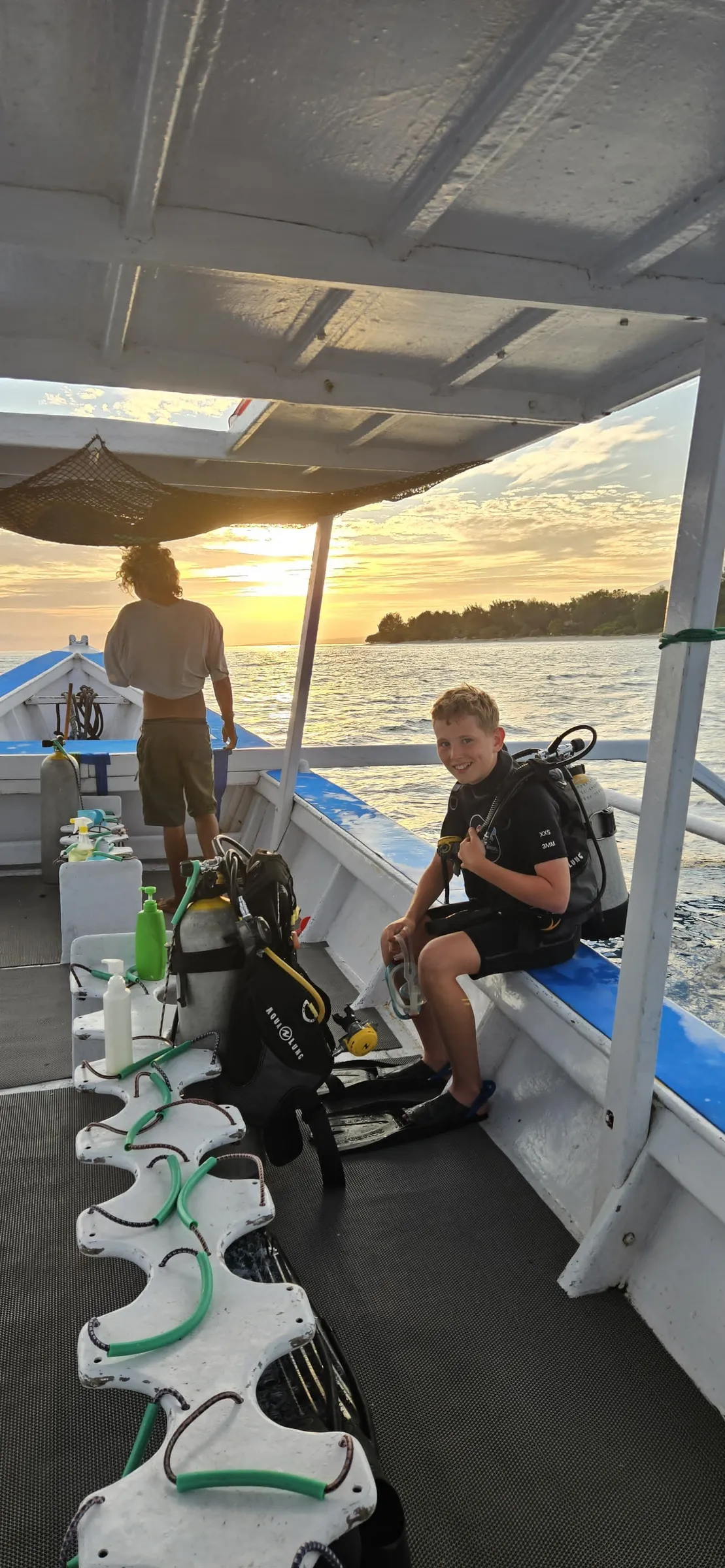 Boat ride home at dusk
