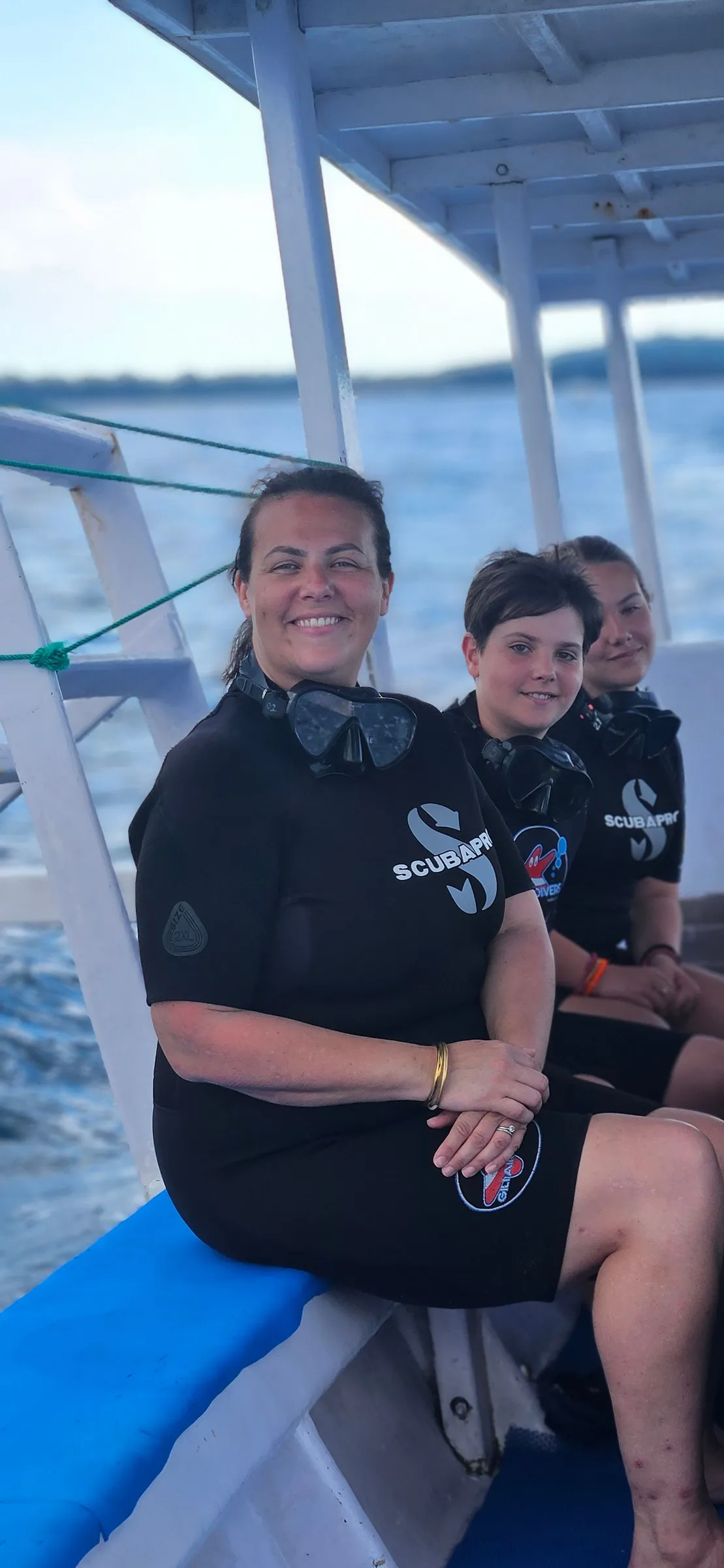 Group photo on the dive boat