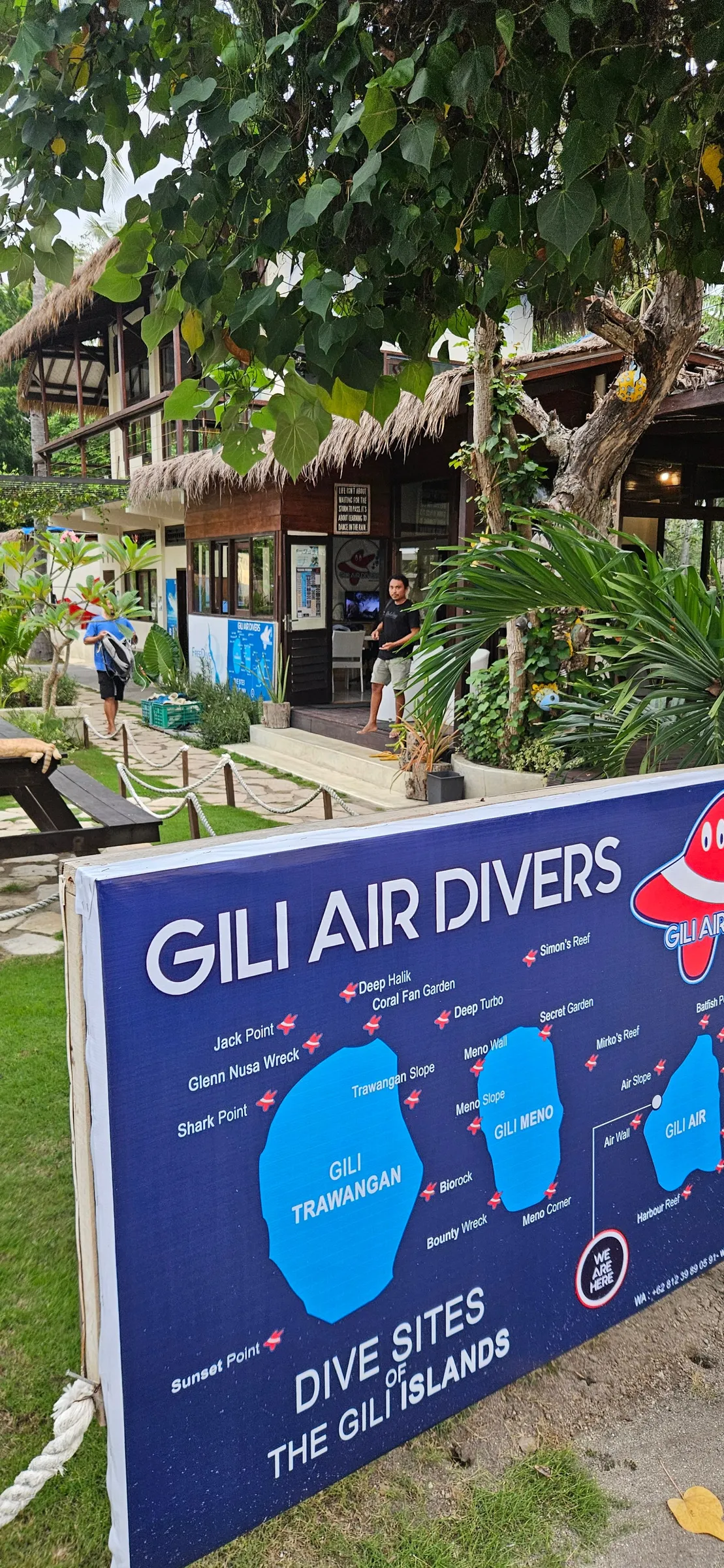 Gili Air Divers site map